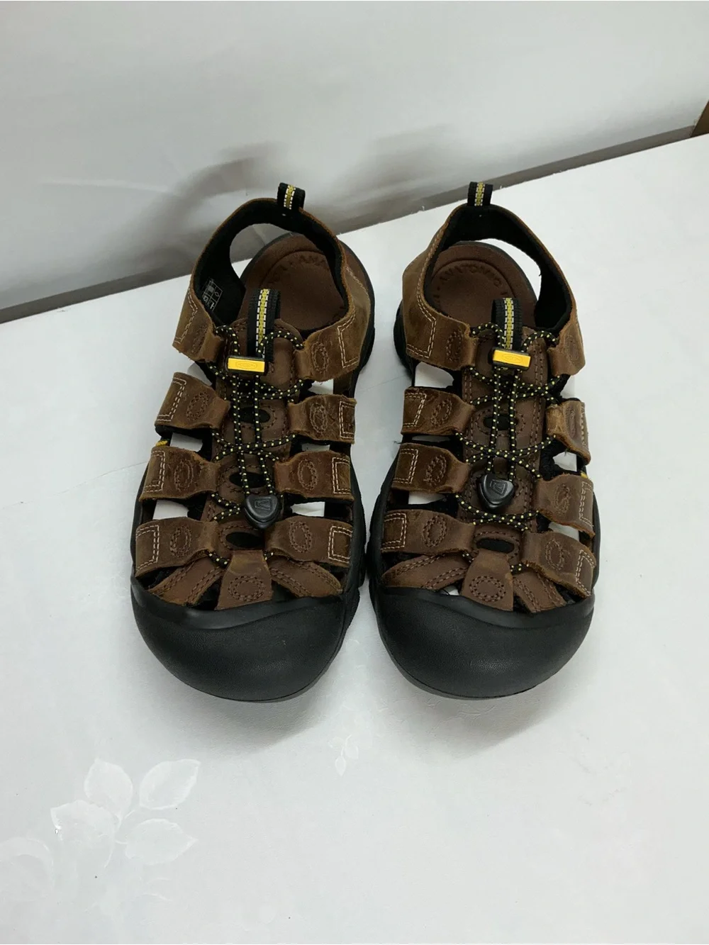 Keen Brown and Black Kids Closed-Toe Outdoor Sandals
